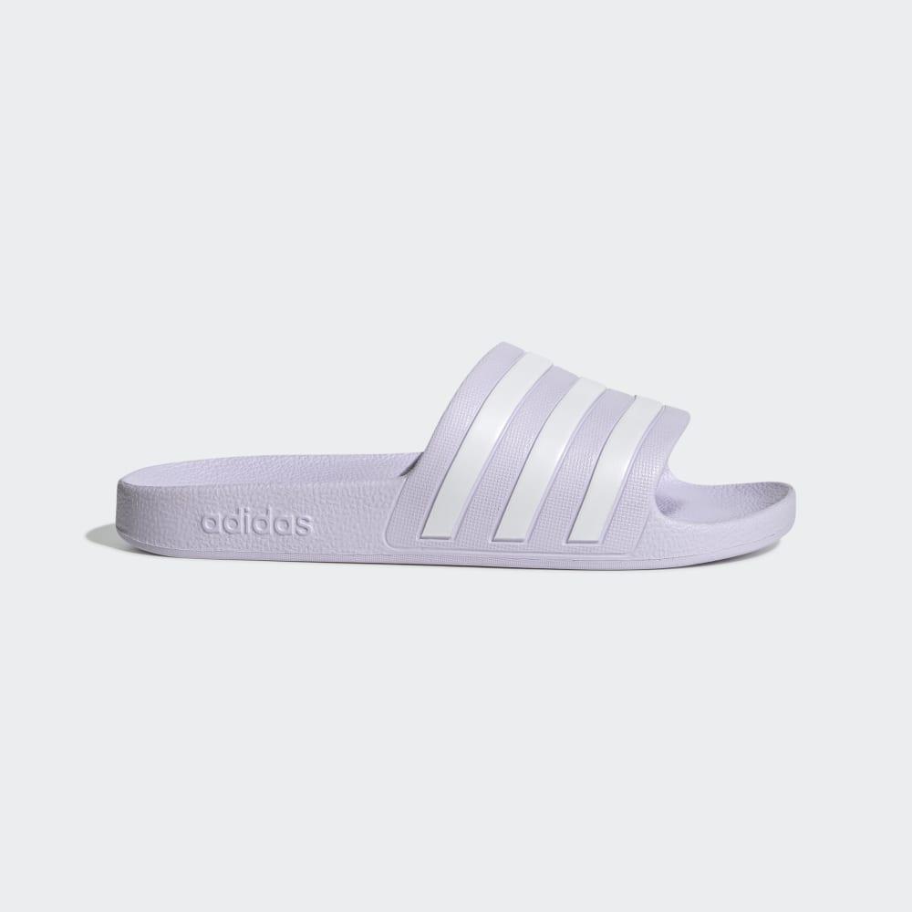 Adidas Women's Adilette Aqua Slides Purple/White Ireland EG1742